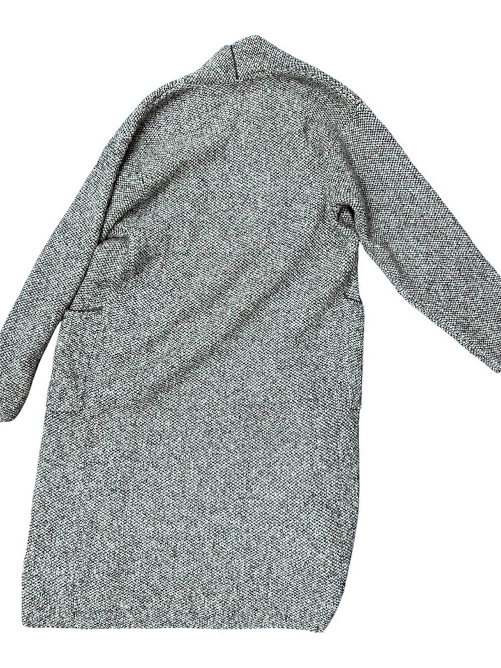 Uniqlo Longline Black/Grey Marled Sweater Coat XS - Picture 2 of 3